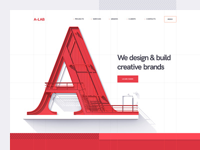 A•LAB Design studio website 3d branding design flat icon illustration logo site typography ui ux web