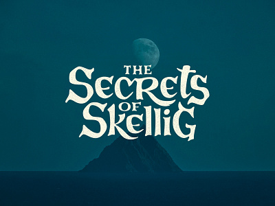 Logo for The Secrets of Skellig branding design game island lettering logo logotype mystery puzzle typography wordmark