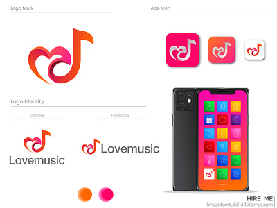 Love music logo or app icon-unused abstract logo black and white logo brand identity chat software ecommerce free graphic design hire logo designer letter mark monogram logo design logo designer logo ideas logo inspirations love symbol music app music logo simple technology typography vector