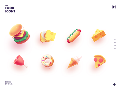 Food Icons bread china food hamburg hotdog ice cream icon icons meat pizza rwds ui